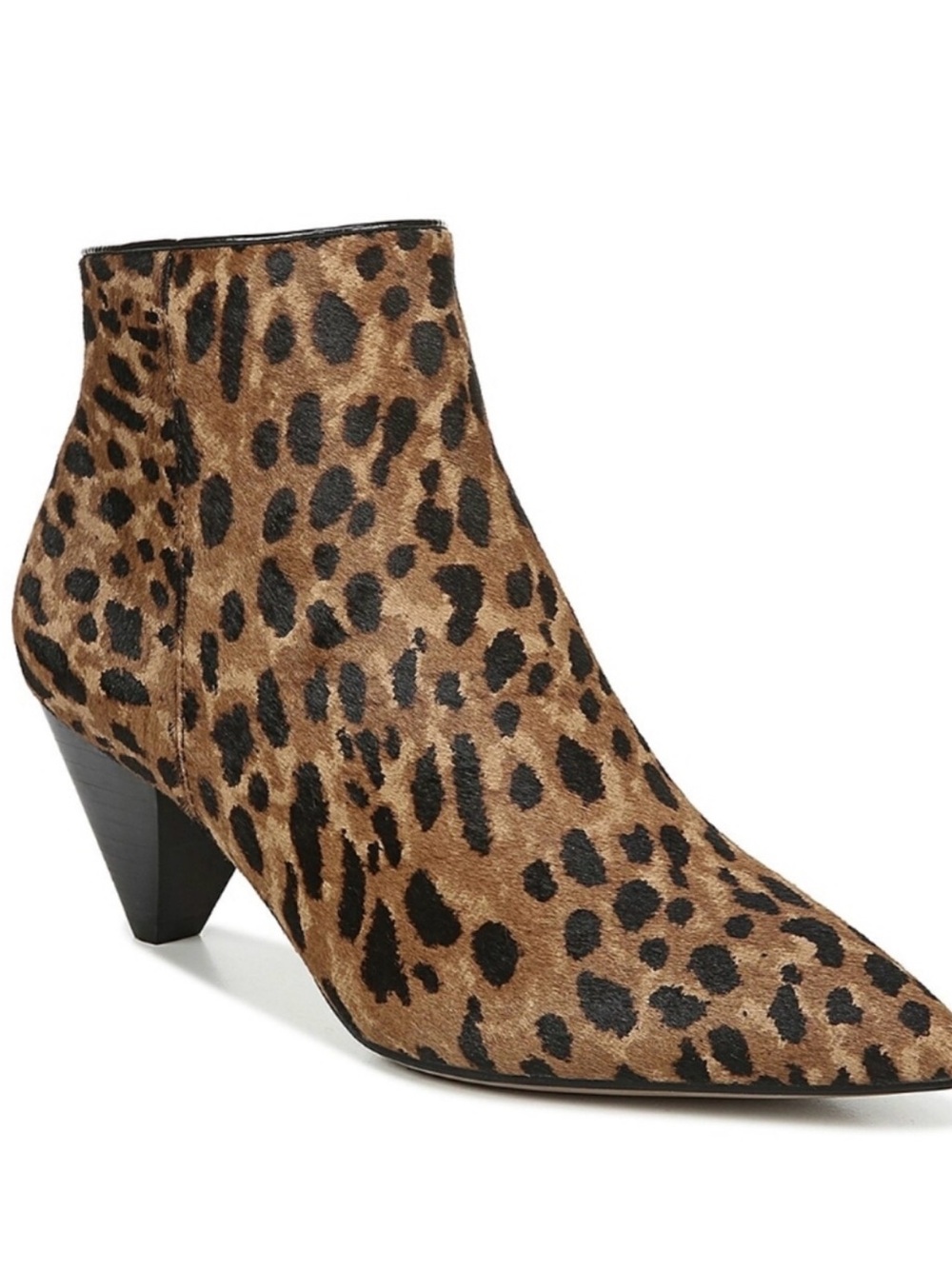 *NWOT* Franco Sarto Leopard Print Fur Pointed Toe Ankle Bootie